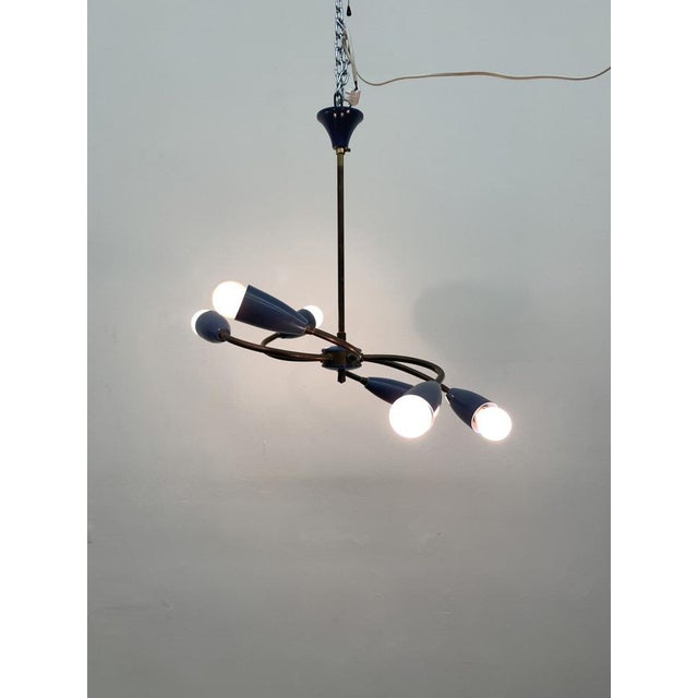 Mid-Century Modern Spider Ceiling Lamp, 1950s For Sale - Image 9 of 18