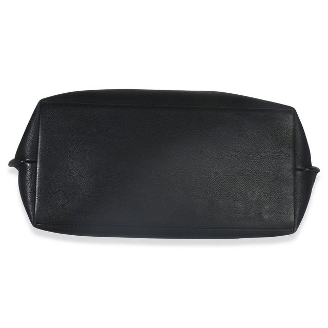 2010s Black Grained Calfskin Lockme Cabas Tote For Sale - Image 5 of 8