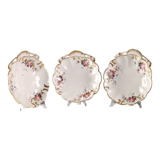 Porcelain Saucers, Set of 3 For Sale
