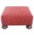 Late 20th Century William and Mary Style Upholstered Footstool Ottoman For Sale - Image 4 of 6