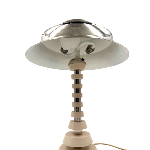 Vintage Space Age Pagoda Table Lamp, France, 1970s For Sale - Image 9 of 10