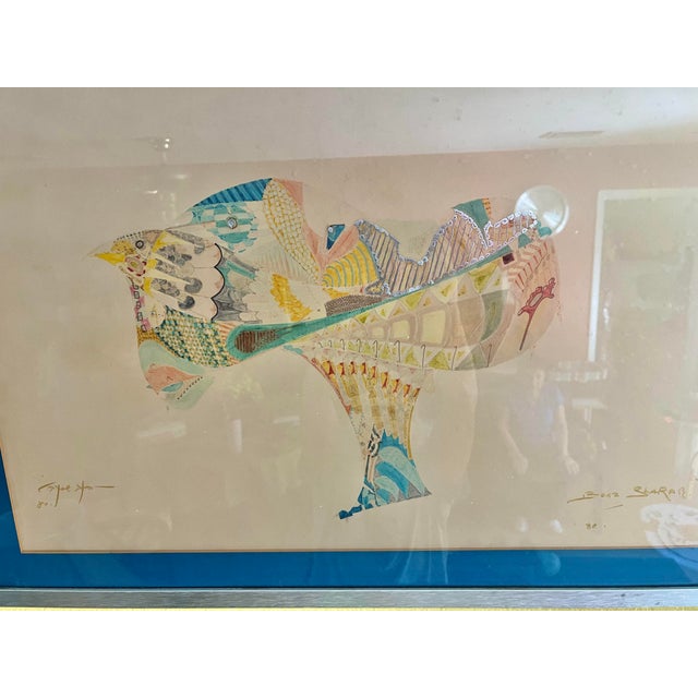 Original Art work from Israeli Singer Boaz Sharabi. This was personal made and given in the 1980s and then professionally...