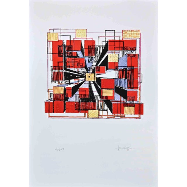 Tonino Maurizi, Abstract Composition, Original Silkscreen, 1970s For Sale