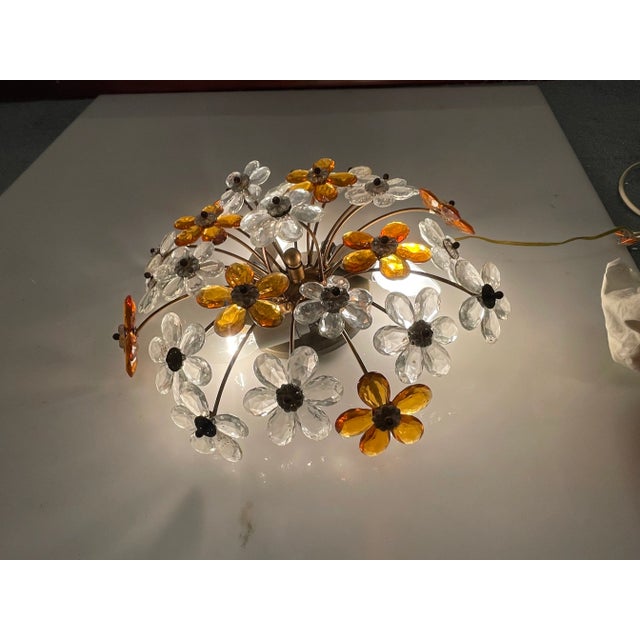 Murano Glass Flower Flushmount, 1960s For Sale - Image 4 of 9