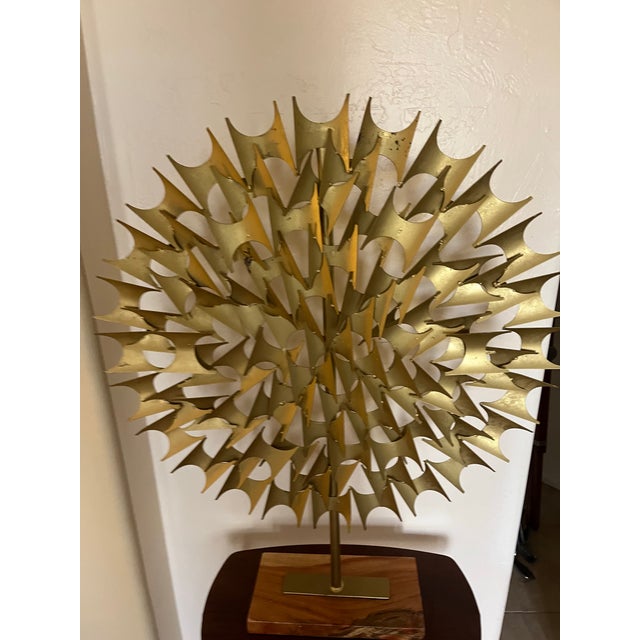Metal Stunning Large Brutalist Metal Sunburst Objet in the Manner of Marc Weinstein For Sale - Image 7 of 9