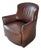Mid-Century Club Chair in Rich Cigar-Brown Patinated Leather, 1960s For Sale