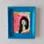Vintage Mixed Media Mythical Alien Framed Abstract Portrait Painting, titled "I am the Moon" by Rachel. This piece is...