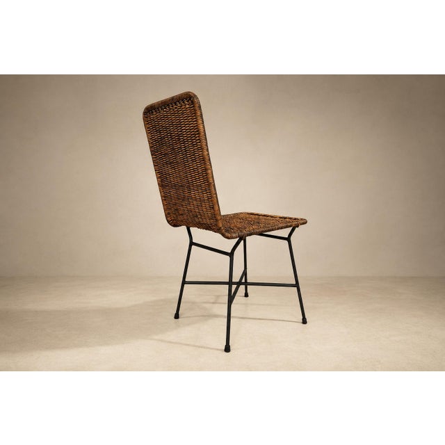 Brazilian Modern Pair of Chairs in Iron & Wicker by Carlo Hauner, Brazil, 1950s For Sale - Image 18 of 18