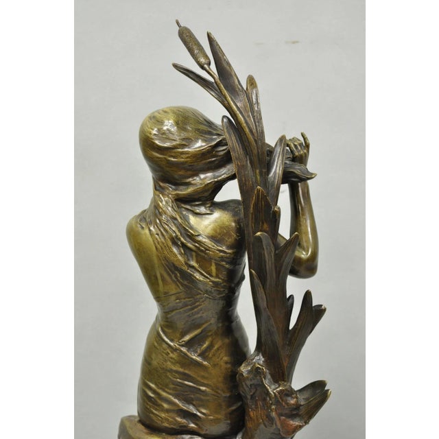 Antique Edouard Drouot (1859-1945) "La Rosse" French Bronze Sculpture of Woman For Sale - Image 16 of 18