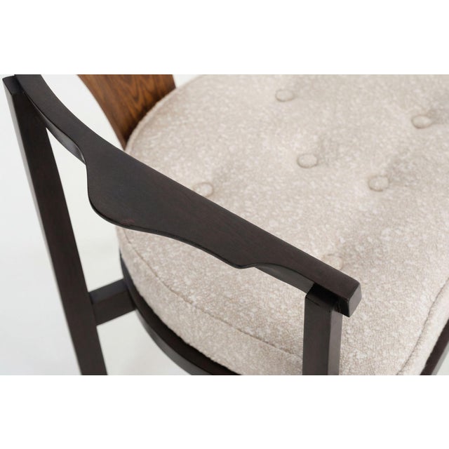 Brown Edward Wormley for Dunbar Six Dining Chairs,Model 935 "Horseshoe Chairs" 1965c. For Sale - Image 8 of 13