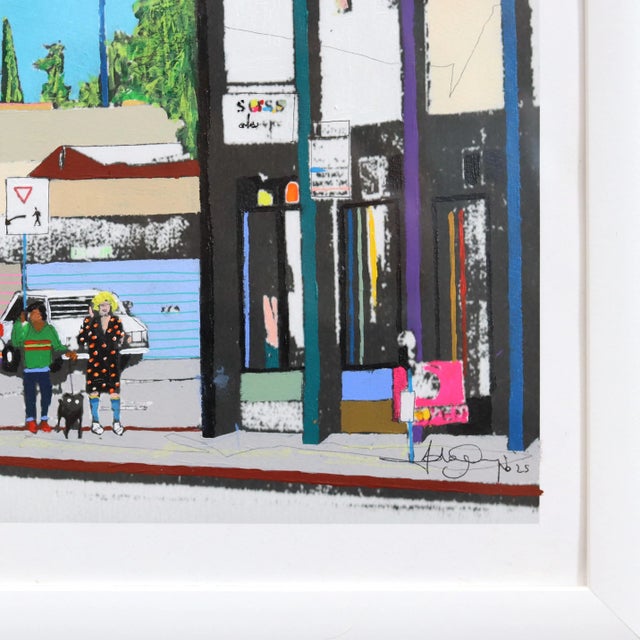 2020s This Is Beverly BLVD #41 - Colorful l.a. Landscape Mixed Media Original Artwork by Fabio Coruzzi For Sale - Image 5 of 8