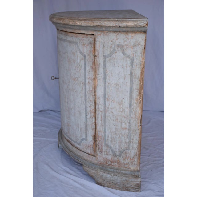 2000 - 2009 Italian Painted Demi Lune Cabinet For Sale - Image 5 of 13