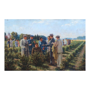 Soviet Socialist Realism Oil Painting, Ukrainian Artist Abramov, 1956 58-91