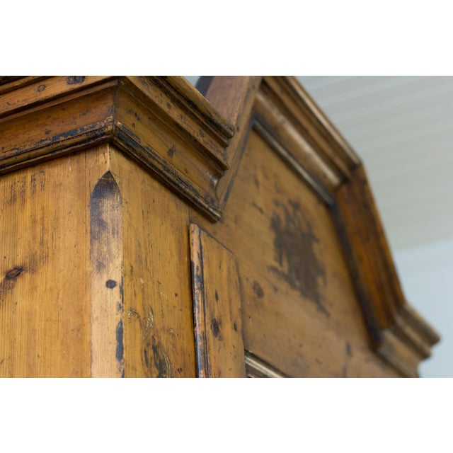 Wood Antique Rustic Baltic Pine Armoire, 1862 For Sale - Image 7 of 18