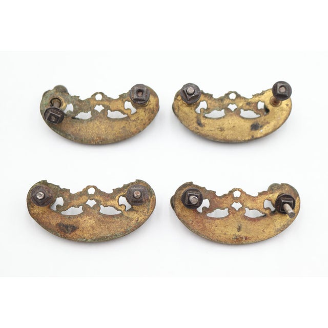 Mid 20th Century Set of Vintage Victorian Brass Bail Drawer Pulls For Sale - Image 5 of 6