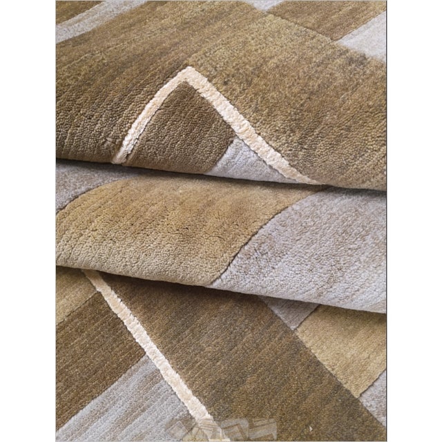 2020s Hand-Knotted Moder Geometric Architectural Rug. 8'x 10'2" For Sale - Image 5 of 14