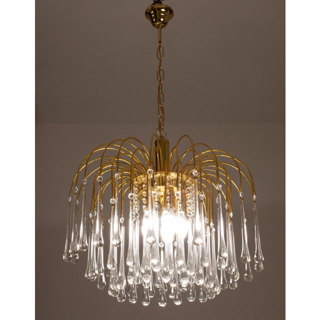 Pair of Lady White, Murano Chandelier White Drops, 1970s For Sale - Image 6 of 12