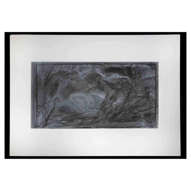 Unknown, The Haunting Dream, Original Pencil & Oil Pastel Drawing, 1860s For Sale