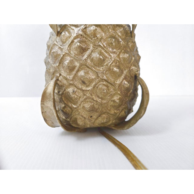 Vintage Pineapple Table Lamp in Gilded Bronze from Maison Jansen, 1970s For Sale - Image 3 of 13
