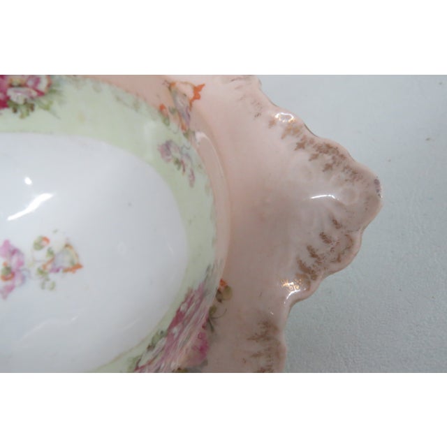 Karl IV Gold Gilt Lime and Pink Candy Bowl Porcelain Made in Austria 4662b For Sale - Image 12 of 16