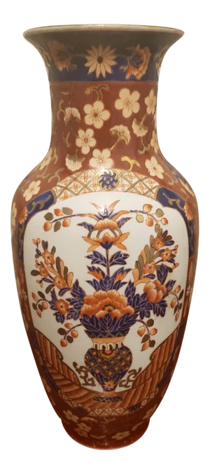 1940s Hand Painted Cloisonné Enamel Macanese Vase