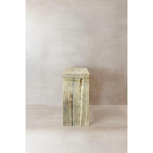 Rustic Vintage Rustic Square Elm Stool For Sale - Image 3 of 7
