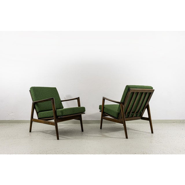 Mid-Century Modern Vintage Armchairs from SFM, Poland, 1960s, Set of 2 For Sale - Image 3 of 16