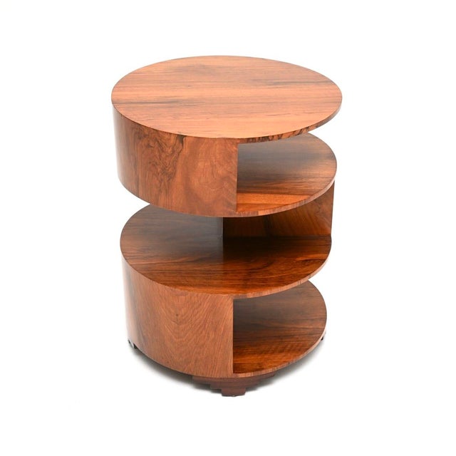 Art Deco Figured Walnut Side Table, 1930 For Sale - Image 6 of 11