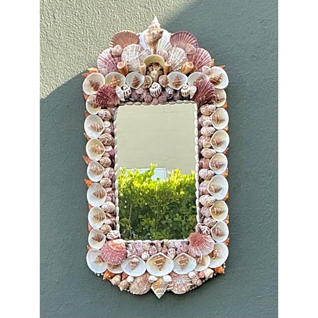 Vintage Shell Encrusted Mirror For Sale - Image 11 of 12