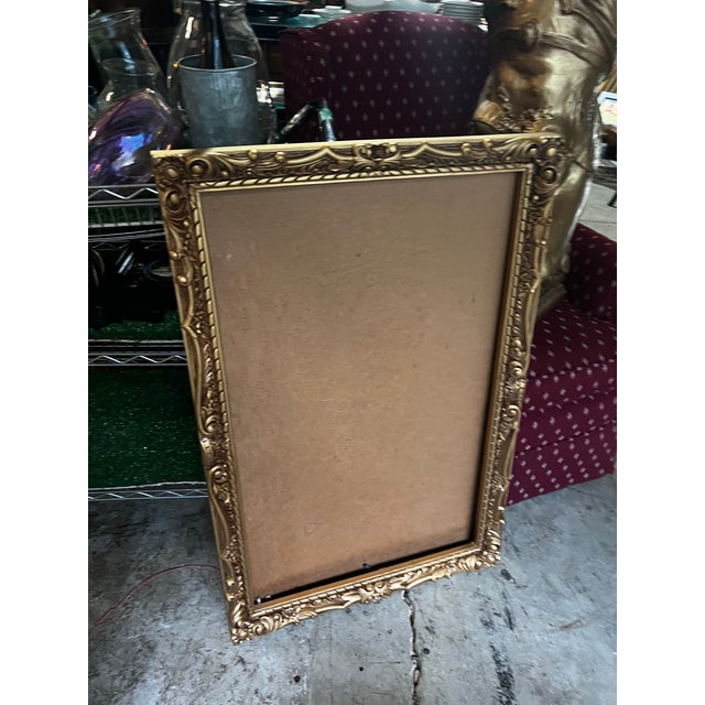 Gold Syroco Gilded Vintage Lightweight Frame Without Glass For Sale - Image 4 of 4