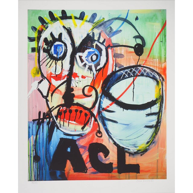Paul Kostabi, Man with a Moustache, Giclée Print For Sale