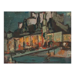 'Wenceslas Castle, Prague' by Wedo Georgetti, California Post-Impressionist, Sausalito, De Young