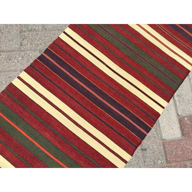 Textile Handmade Turkish Kilim Runner - 24.5" X 102" For Sale - Image 7 of 10