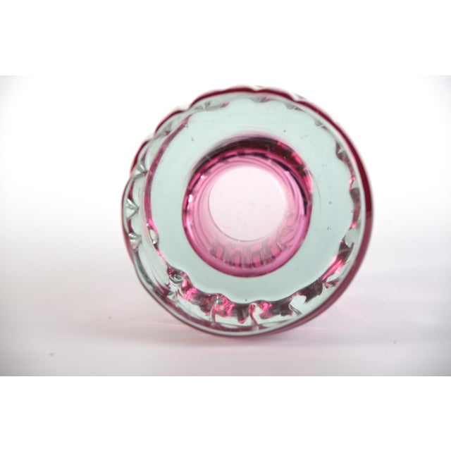 1960s Pink Glass or Object Vase by Frantisek Vizner, Czech, 1960s For Sale - Image 5 of 9