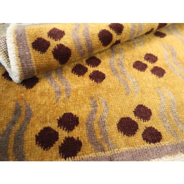 Textile Galerie Shabab Collection Mid-20th Century Turkish Art Deco Throw Rug For Sale - Image 7 of 7