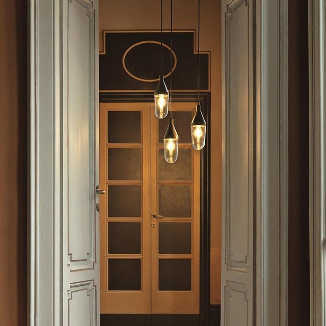 Beige Grey Niwa Suspension Lamps by Christophe Pillet for Oluce, Set of 3 For Sale - Image 6 of 9