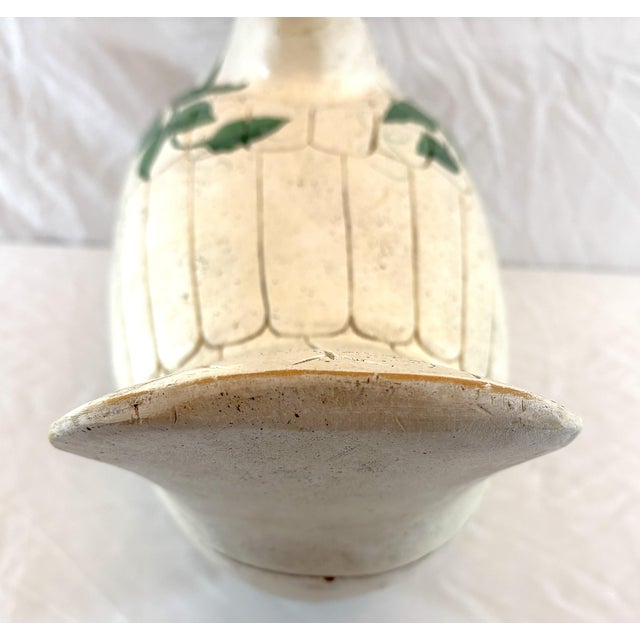 Vintage Large Folk Art Hand Made and Hand Painted Wooden Goose Box For Sale - Image 16 of 18