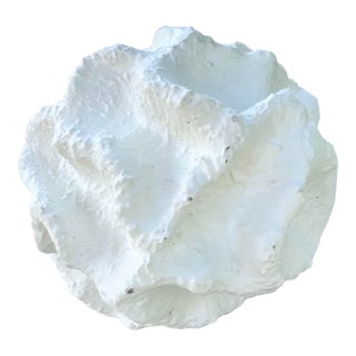 Minimalist Abstract Textured Spherical Plaster Sculpture For Sale