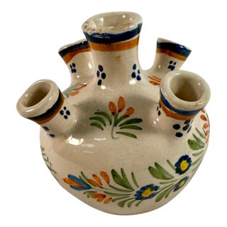 Antique, Henriot Quimper, Faience, Quintal Vase For Sale
