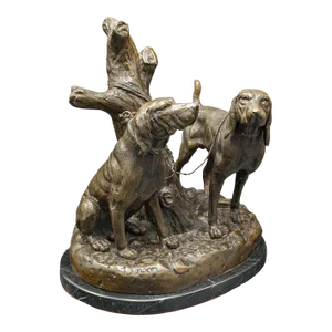 1950's Vintage Bronze Bloodhound Ornament