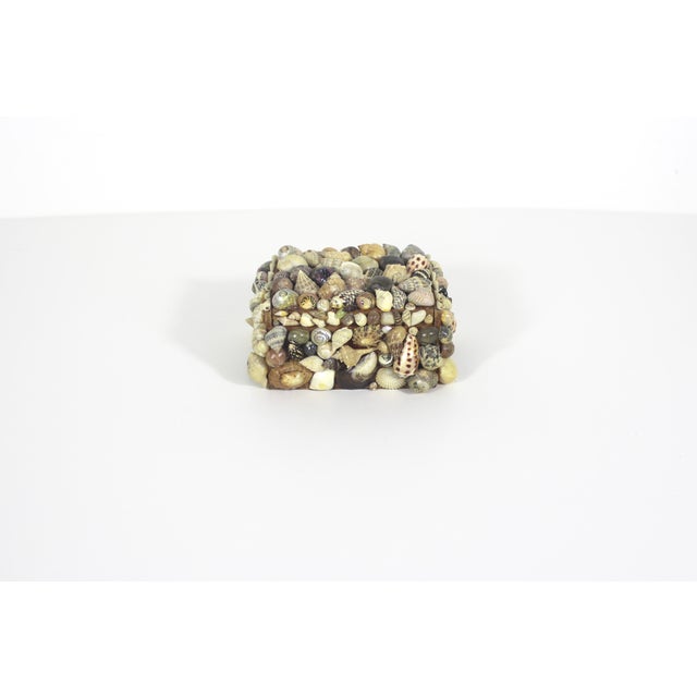 Vintage seashell encrusted box. 5.75” wide 3.5” deep 2.5” tall