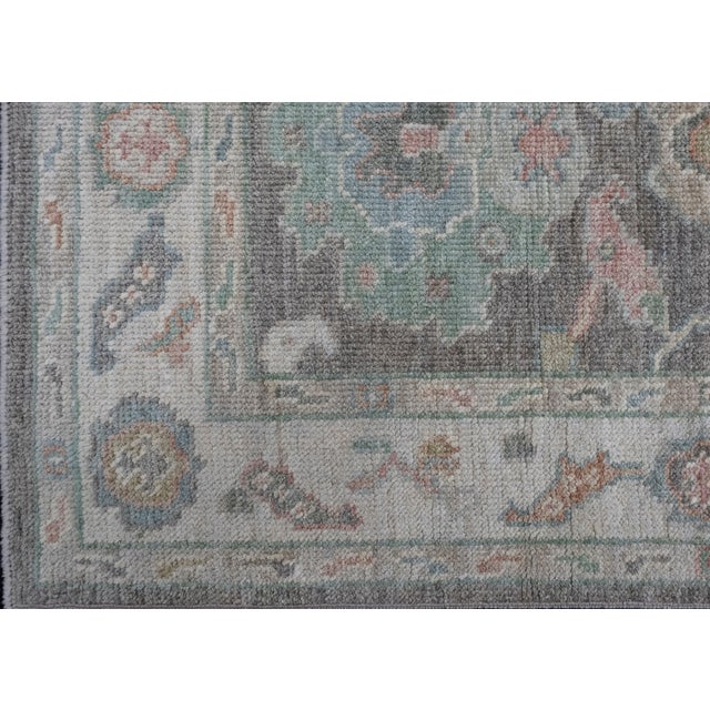 Turkish Turkish Oushak Runner Rug 2'10" x 10'2" For Sale - Image 3 of 8