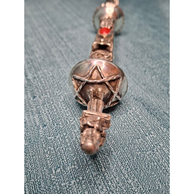 Mid 19th Century Antique 1844 Imperial Silver 84 Torah Pointer Yad, 13" Rabbi Finial For Sale - Image 5 of 18