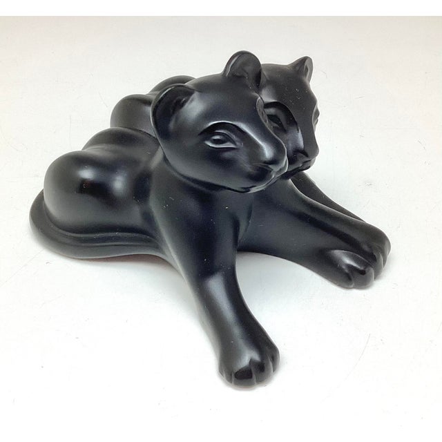 1980s Lalique France Black Panther Cubs For Sale - Image 5 of 7