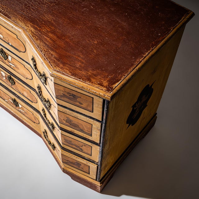 Baroque Painted Chest of Drawers, Italy, 1750s For Sale - Image 6 of 9