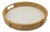 Vintage Round Rattan and Bamboo Tray, 1970s For Sale