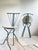 A distinctive and elegant pair of La Palma folding chairs, manufactured in Italy during the 1970s. The chairs feature...