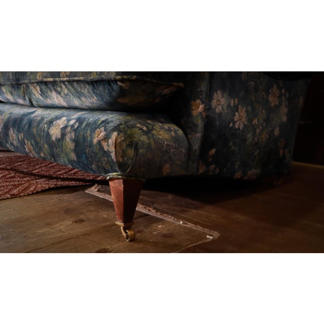 Large Vintage Two-Seater Sofa in Velvet by George Smith, 2010s For Sale - Image 4 of 17