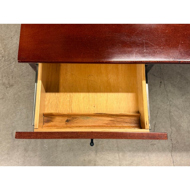 Transitional Cherry Stain Executive Desk For Sale - Image 9 of 12