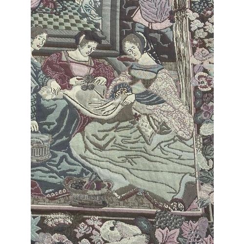 Mid-Century French Aubusson Style Jacquard Tapestry, 1960s For Sale - Image 4 of 18